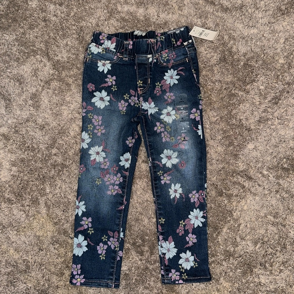 Toddler gap factory floral high stretch jegging jeans